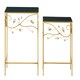 image 1 of Interiors By Premier Versatile Set Of 2 Tables With Black Wooden Top, Nesting Design Side Tables, Elegant Side Table By Couch
