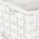 image 2 of Unlined Medium White Scandi Storage Basket | White | White