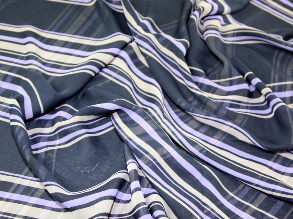 Navy Sheer Chiffon Fabric for Dressmaking, 145cm / 57" Wide - per metre