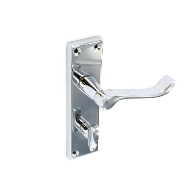 Securit Chrome Scroll Bathroom Handles (1 Pair) Silver Silver 150mm 1