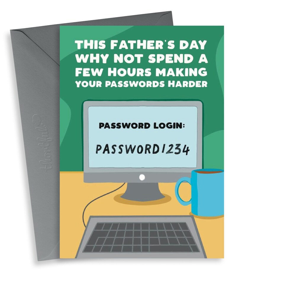 image 1 of Funny Password Father's Day Card For Dad