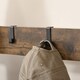 image 8 of HOMCOM Coat Rack Stand Industrial hallway Shoe Rack Removable Hooks Metal Wood Hangers Storage Cabinet Rustic Brown