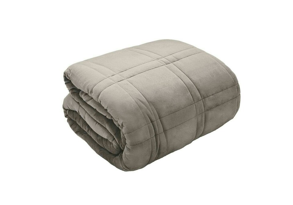Velour Silver Weighted Blanket 150x200cm 8kg