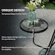 image 4 of Outsunny 3-Seater Swing Seat w/Canopy & Coffee Table, Dark Grey Grey | Dark Grey