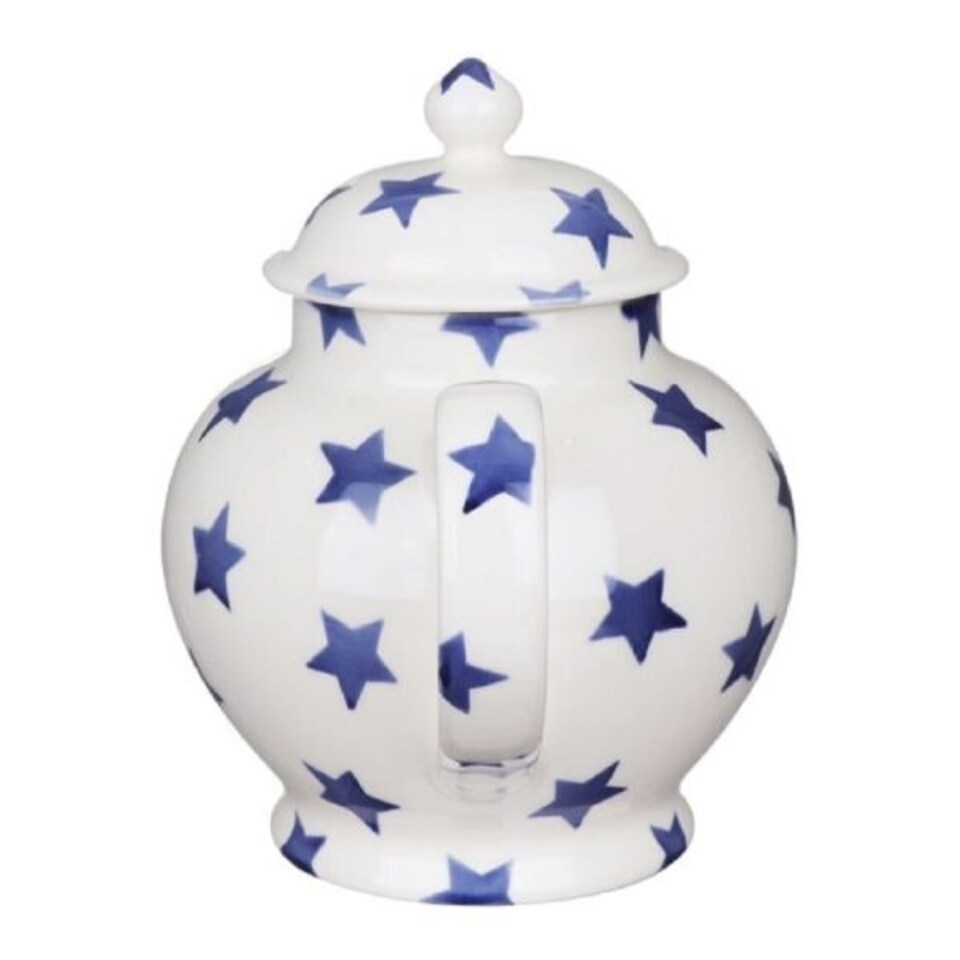 image 1 of Tea Pot: 1.6 Litre Emma Bridgewater Blue Star 4 Mug Teapot Boxed, Ceramic