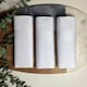image 4 of Warwick & Vance Pack Of 3 Mens White Handkerchiefs With A Satin Stripe Border, Cotton, 40 x 40cms