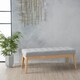 image 3 of Grey Bench Wooden Frame Grey