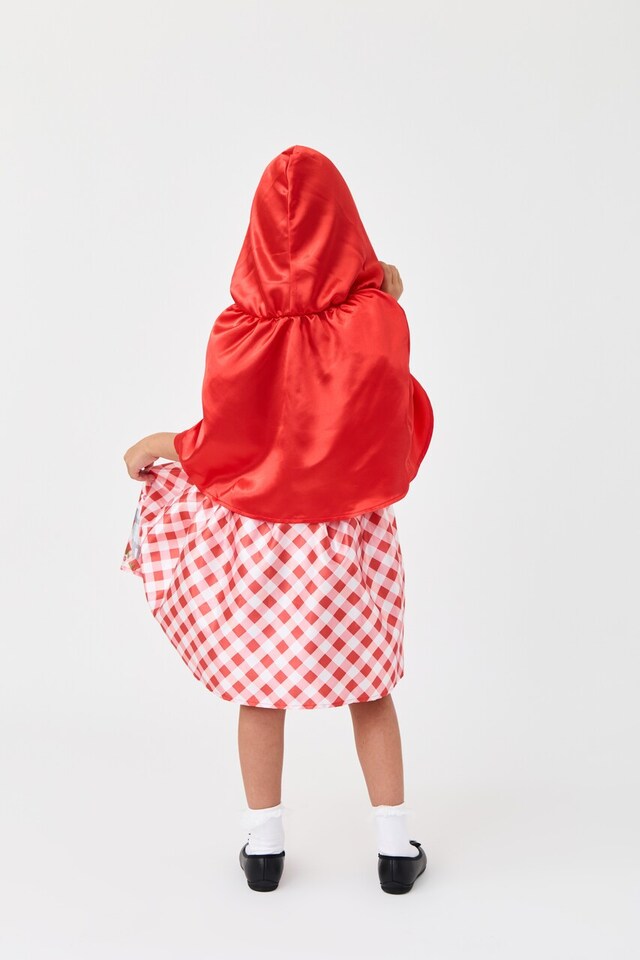 image 1 of Girls Little Red Riding Hood Costume with Cape, World Book Day, Birthday, Halloween, Xmas, Fancy Dress, Role Play Outfit, Ages 3-10 Years, Red | Red | Red | 4-6 years