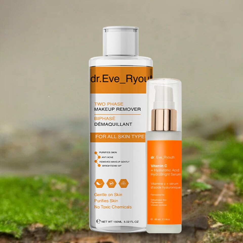 image 1 of Dr. Eve_Ryouth Refreshing And Hydrating Micellar Water 2 In 1 150ml + Vitamin C + Hyaluronic Acid Hydrabright Serum 60ml