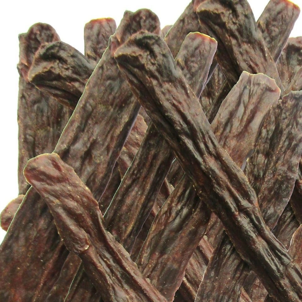 image 1 of Pet Munchies Venison Strips Dog Treats, Premium Wheat Free Dog Chews with Natural Real Meat, Low in Fat and High in Protein 75g (Pack of 8)