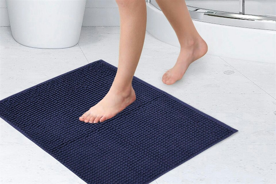 image 1 of Noodle Shower Mat Navy 40x60cm