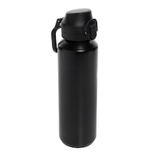 XD Collection Via Lockable Recycled Stainless Steel 600ml Sports Bottle - Black - One Size