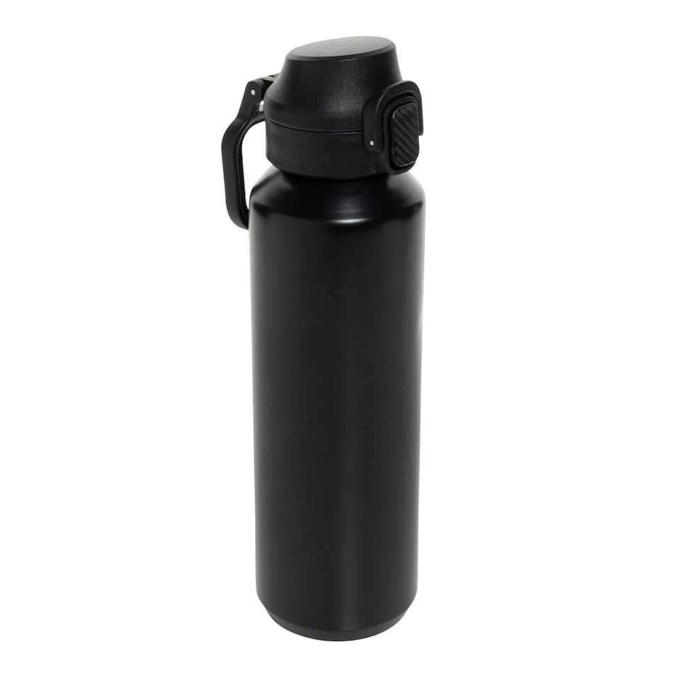 image 1 of XD Collection Via Lockable Recycled Stainless Steel 600ml Sports Bottle - Black - One Size
