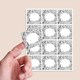 image 2 of Music Design 65mm Square Sticker sheet of 12