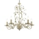 image 1 of Lullaby 5 Light Multi Arm Ceiling Pendant Flower Design Cream With Brushed Gold, Pearl Effect Acrylic, E14