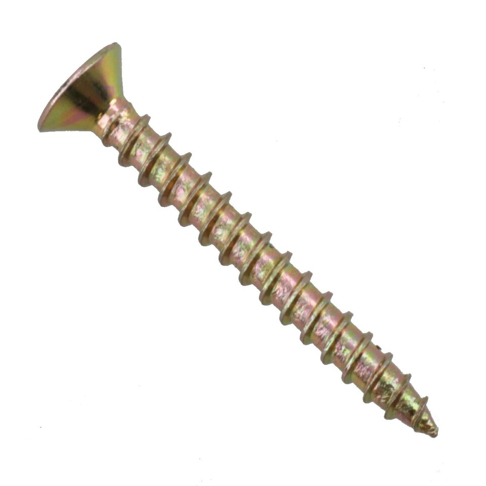 image 1 of 5 x 40mm Countersunk Screws And Wall Raw Plugs For Wood Concrete Brick 80pc