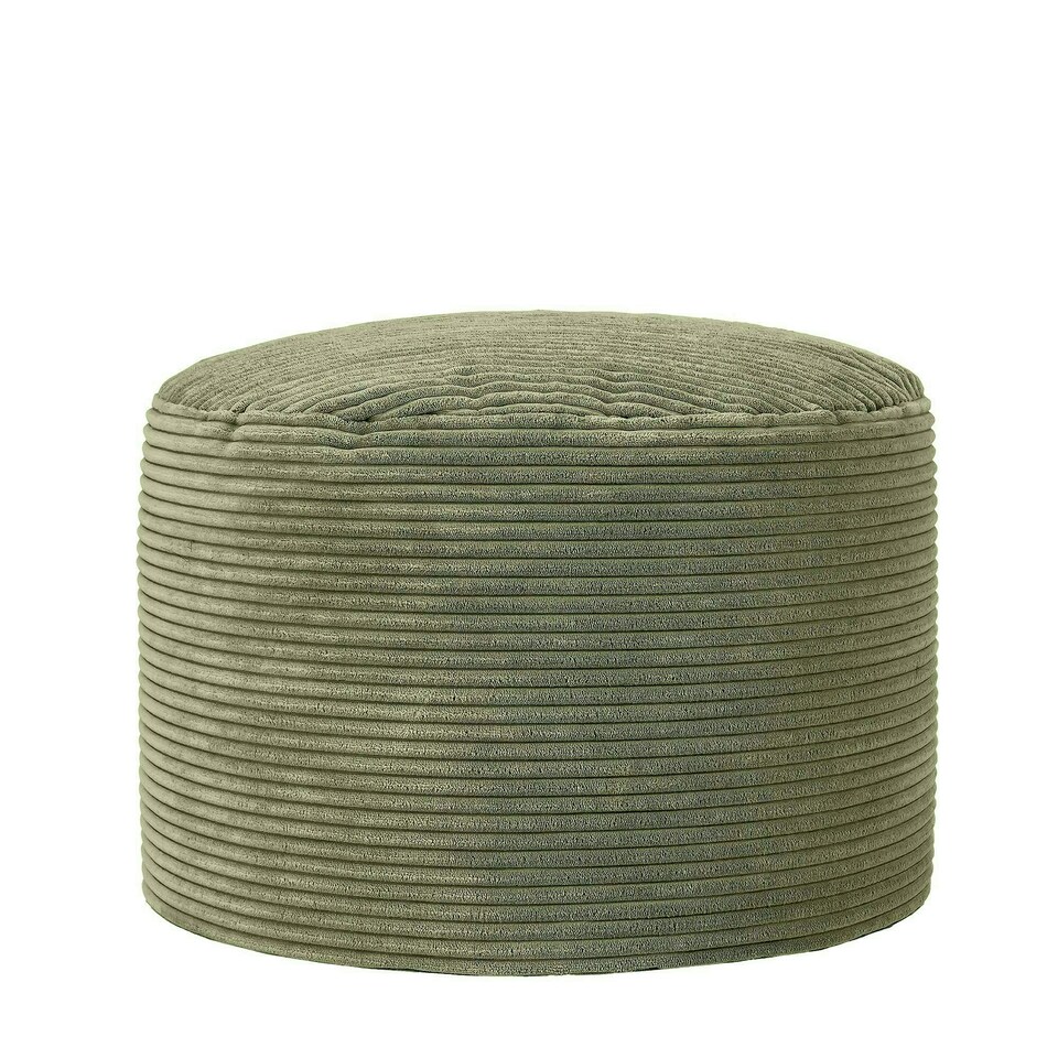 image 1 of icon Frankie Beanbag Footstool Corduroy Sage Green Green