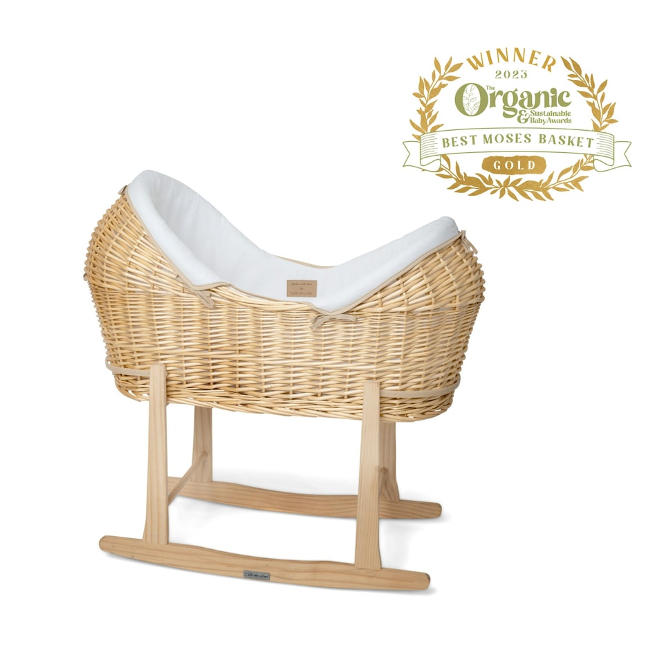 image 1 of Clair de Lune Organic Noah Pod With Rocking Stand - White