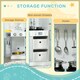 image 6 of AIYAPLAY Wooden Play Kitchen Kids Toy Kitchen Playset Role Playing Game with Lights, Sounds, Apron and Chef Hat, Ice Maker, Microwave, Range Hood, Utensils, Cuttable Food, for Ages 3-6 Years - White