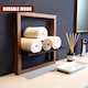 image 4 of GEEZY Square Floating Wall Shelf 30cm Wooden 3D Picture Ledge for Decor and Photos