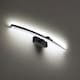 image 2 of CGC RUBY Black Curved IP44 Bathroom Mirror Wall Light 8W Black