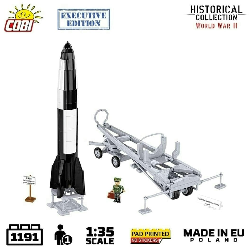 image 1 of V2 rocket on Meiller vehicle brick model - COBI 3120 - 1210 bricks EXECUTIVE EDITION