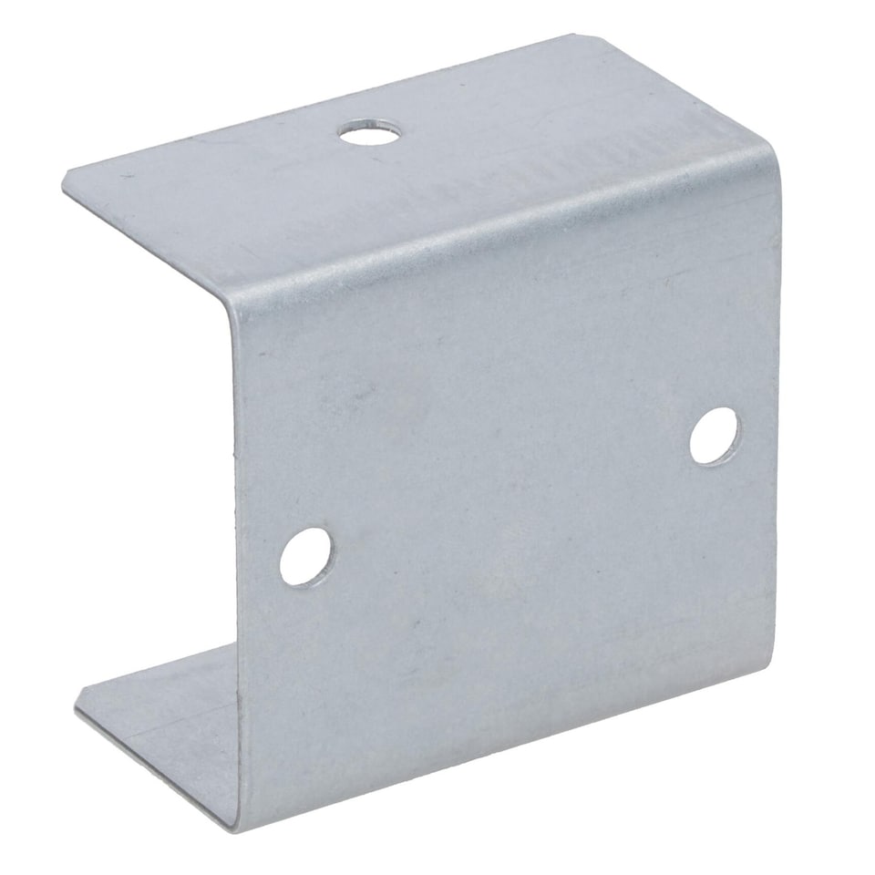 image 1 of Fence Panel Clip 44mm Galvanised Steel Bracket Holder Trellis Post Support 16PK