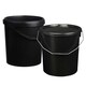image 1 of 1 x 10 Litre Strong Black Plastic Hard Wearing Plastic Buckets Complete With Tamper Evident Lid & Handle