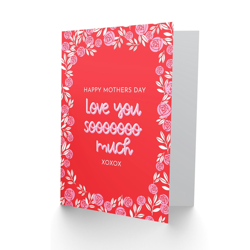 image 1 of Mothers Day Card Love You So Much Rose Mum Card