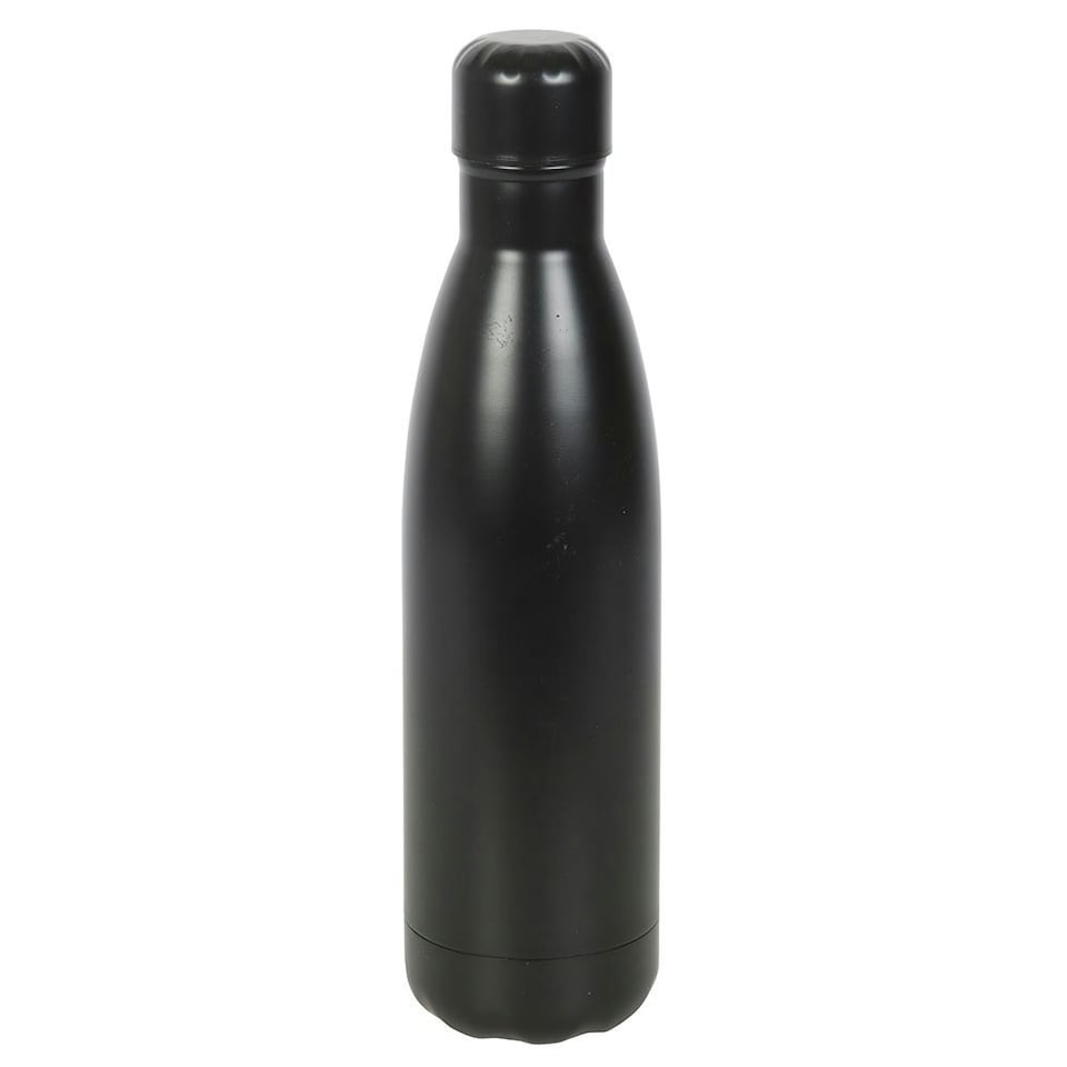image 1 of Something Different Floral Snake Steel Water Bottle - Black/White/Pink - One Size