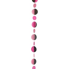 Amscan Circle Hanging Decoration - Pink/Black - One Size