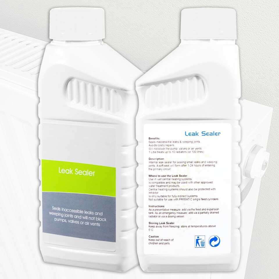 image 1 of SPARES2GO Central Heating Leak Sealer Concentrate Radiator Boiler Pipe Seal Liquid (500ml Bottle)