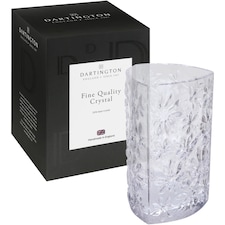 Dartington Crystal Botanical Triangular Vase Clear