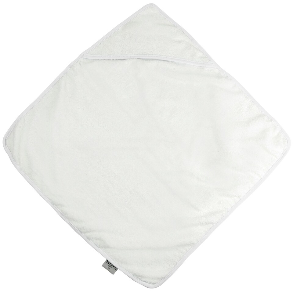 Towel City Baby Hooded Bath Towel (360 GSM) - White/White - One Size White | One size