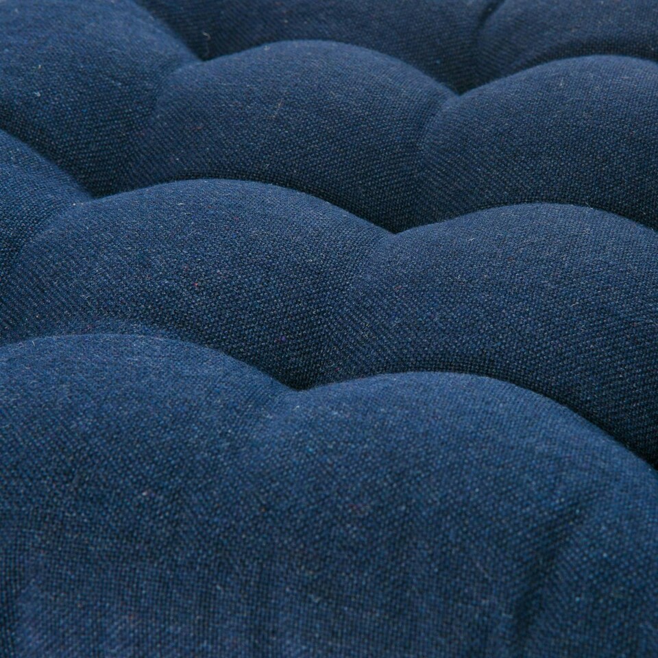 image 1 of Harbour Housewares Square Garden Chair Seat Cushions - Navy - Pack of 4 Blue