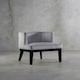 image 3 of Interiors by Premier Light Grey Velvet Chair, Supportive Backrest Lounge Chair, Easy to Clean Velvet Accent Chair, Space-Saving Small Chair