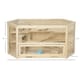 image 7 of PawHut 3 Tier Wooden Hamster Cage Gerbil Play Centre w/ Sliding Tray Ramps