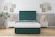 image 1 of Sloomy Watson Emerald Plush Divan Bed With Mattress 2 Drawers Left Side With 26" Strutted Headboard & 12" Matching Footboard 4'6 Double | Green | Emerald | Double | 1