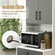 image 10 of HOMCOM Modern Kitchen Cupboard Storage Organiser Microwave Cabinet Grey