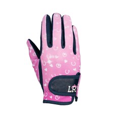 Little Rider Childrens/Kids Fantasy Pony Riding Gloves - Navy/Pink - L Blue | L