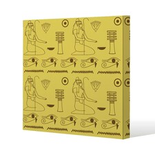 Pattern of Egyptian hieroglyphics (Canvas Print) 46 x 46 x 4cm