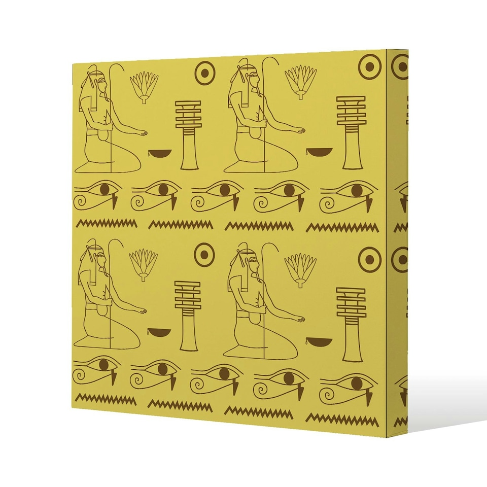 image 1 of Pattern of Egyptian hieroglyphics (Canvas Print) 46 x 46 x 4cm