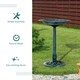image 5 of Outsunny 50cm Decorative Garden Bird Bath Fountain Feeder Stand, Green