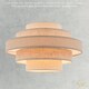 image 7 of Five Tier Pendant Lighting Shade with Natural Oatmeal and Beige Linen | Cream | Beige | 1