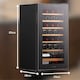 image 5 of HYE 88L Wine Cooler 28 Bottles, 43cm, Touch Controls, LED Lights, Black, Wooden Shelves - RF01WC28B31