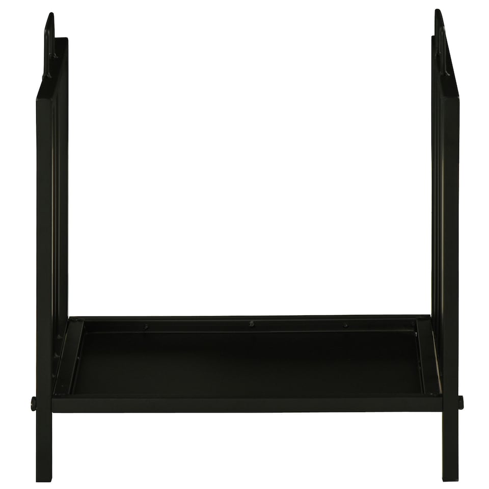 image 1 of Outsunny Firewood Log Holder Wood Storage Rack w/ Handles Outdoor Indoor, Black