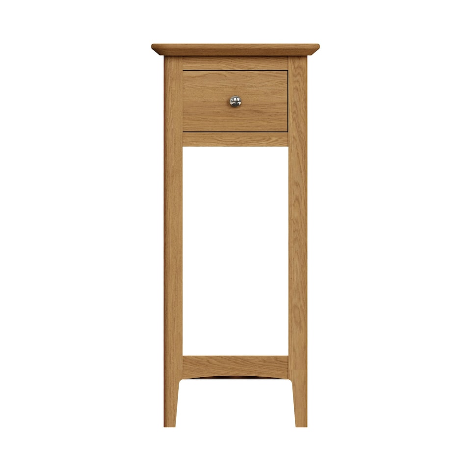 image 1 of Newark Ash 1 Drawer Telephone Table Brown