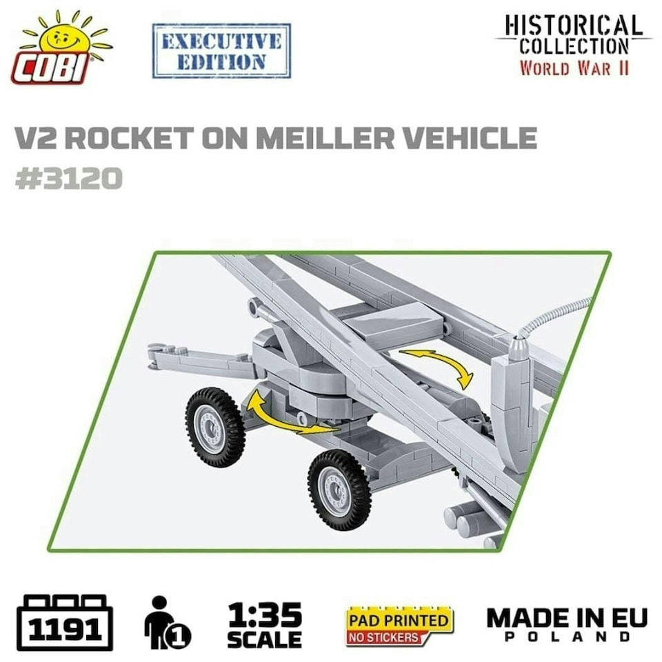 image 1 of V2 rocket on Meiller vehicle brick model - COBI 3120 - 1210 bricks EXECUTIVE EDITION