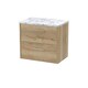 image 1 of Balterley Winshill Contemporary 2 Drawer Wall Hung Vanity Unit with Laminate Worktop, Light Oak, 600mm