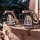 image 2 of ValueLights 2 pack of Solar powered Lantern cage with Hemp Rope Handle